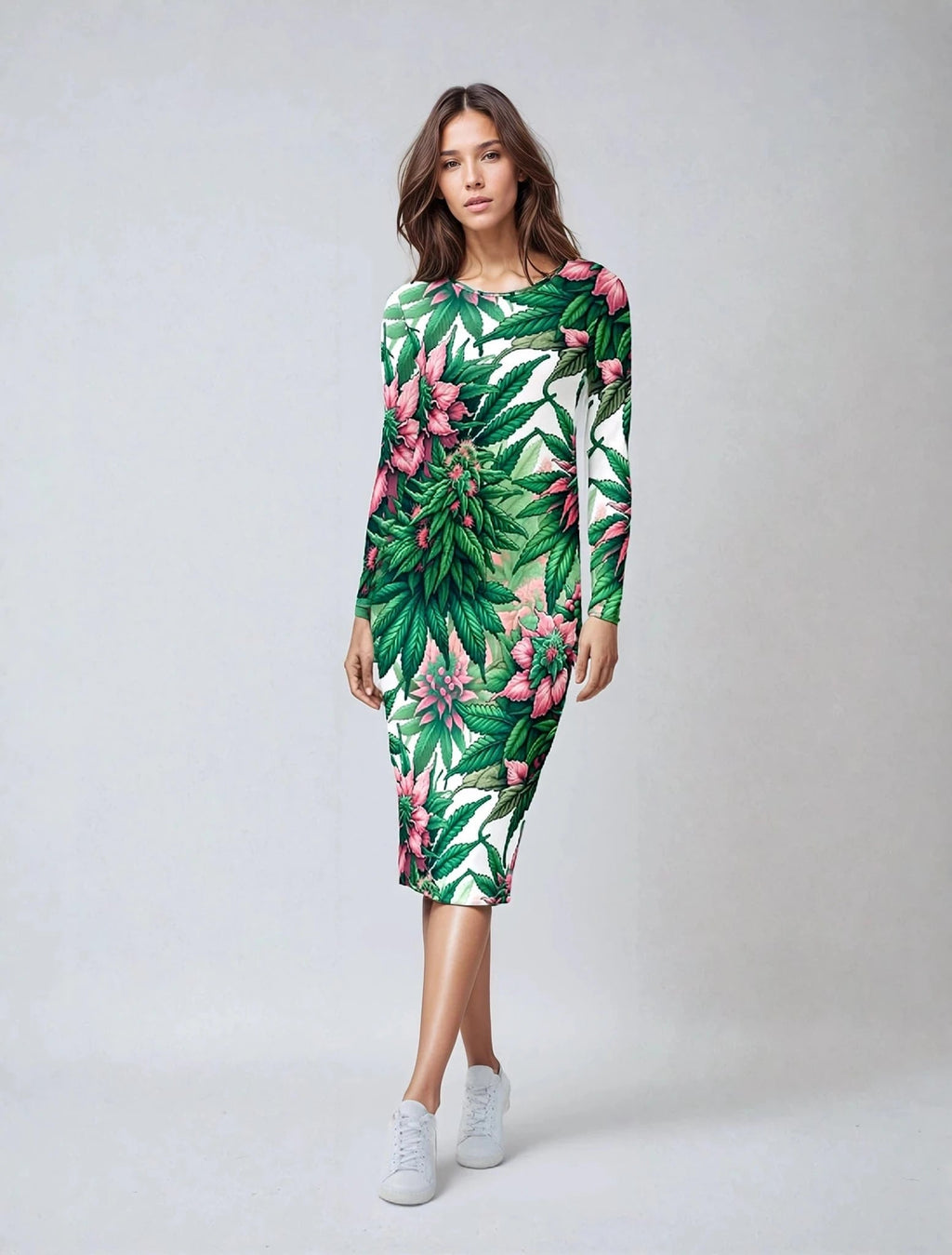 Pink Haze Long Sleeve Bodycon Dress
