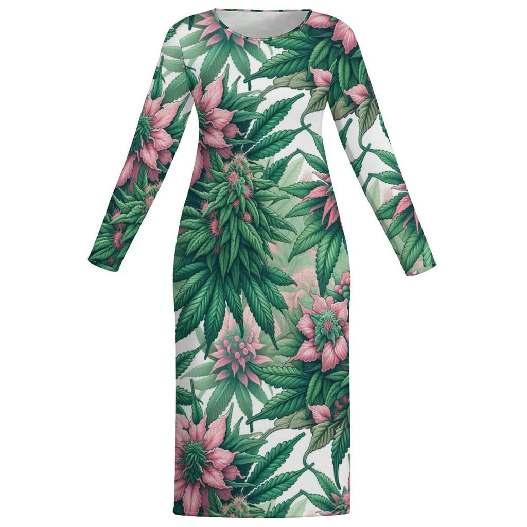 Pink Haze Long Sleeve Bodycon Dress Pink Haze
