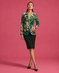 Pink Haze Shirt Blazer floral print detail
