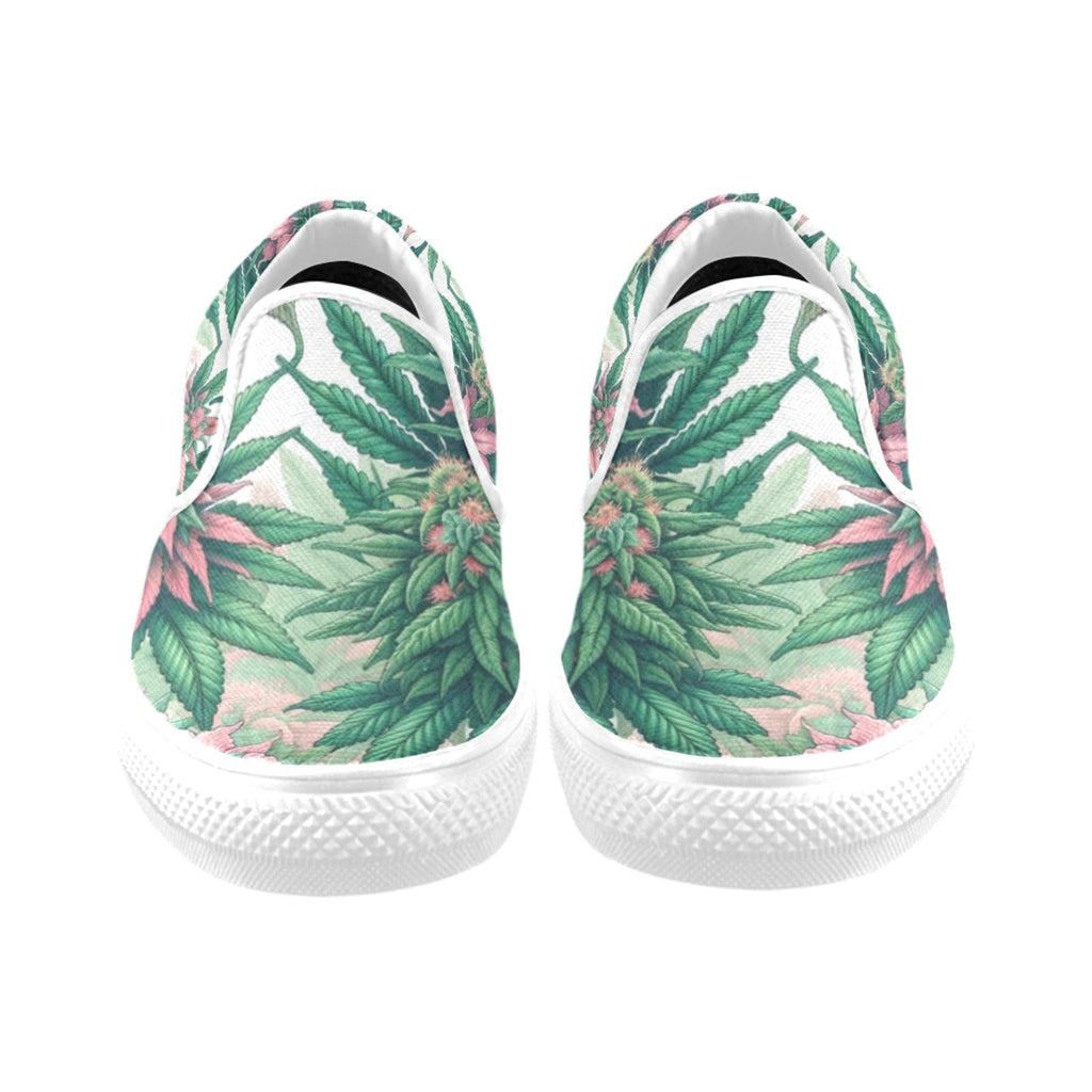 Pink Haze Skater Slip On Women's Unusual Slip-on Canvas Shoes (019)