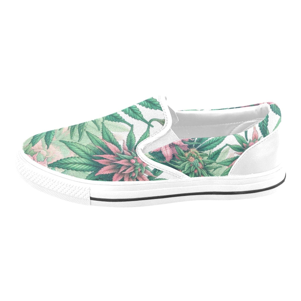 Pink Haze Skater Slip On Women's Unusual Slip-on Canvas Shoes (019)