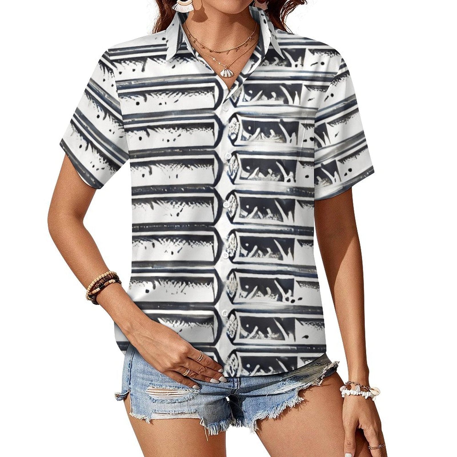 Pre-Roll Button-Up Shirt 💨 white button up shirt