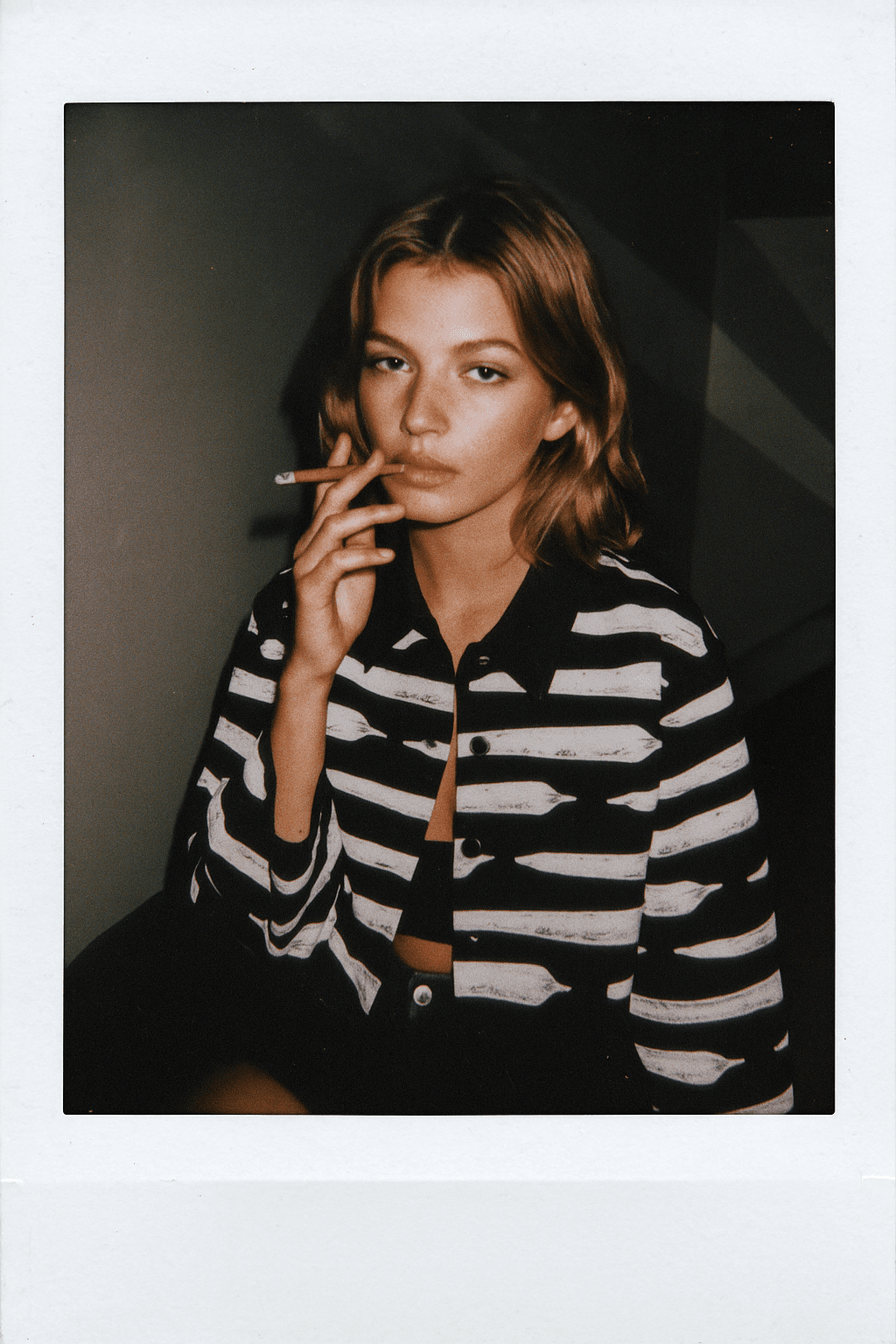 Jane Dope Pre-Roll Cropped Jacket 245GSM Cotton — pre-roll print women's cropped jacket