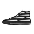 Pre-roll stripe print high top sneaker, top-down view