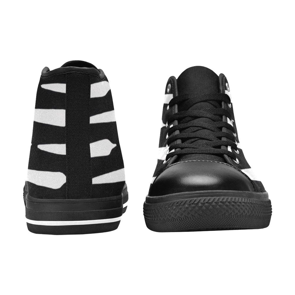Pre-roll stripe print high top sneaker, sole detail