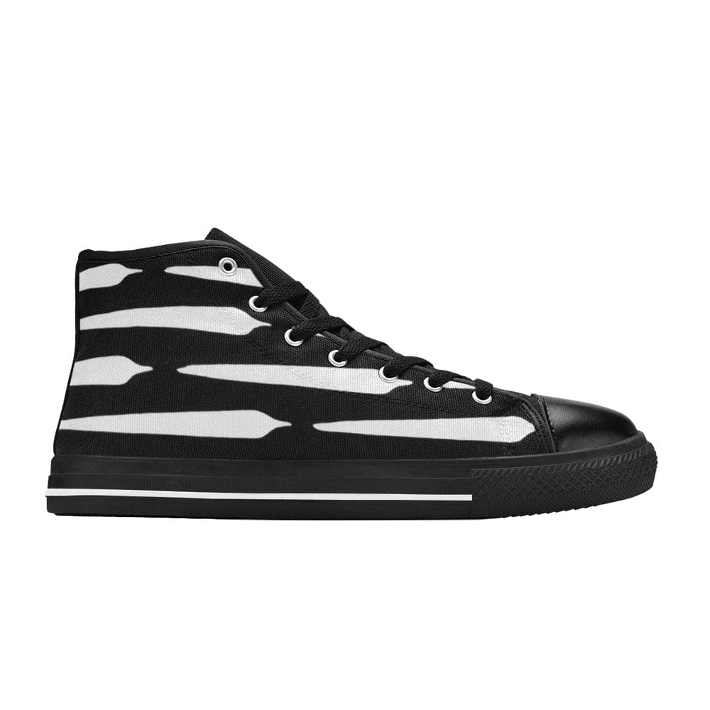 Pre-roll stripe print high top sneaker, back view