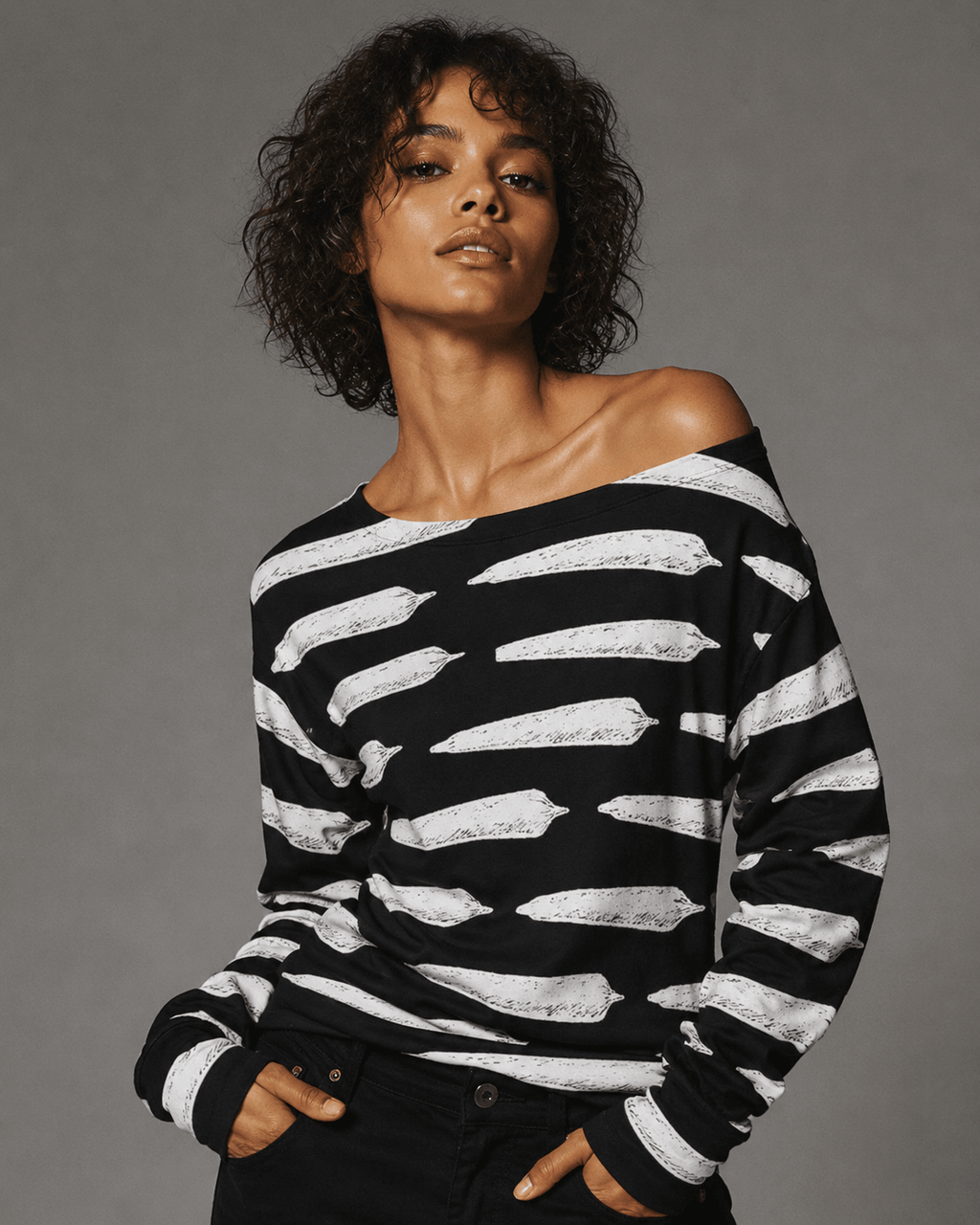 Pre Roll Off the Shoulder Sweatshirt Artsadd