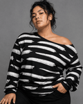 Pre Roll Off the Shoulder Sweatshirt Artsadd