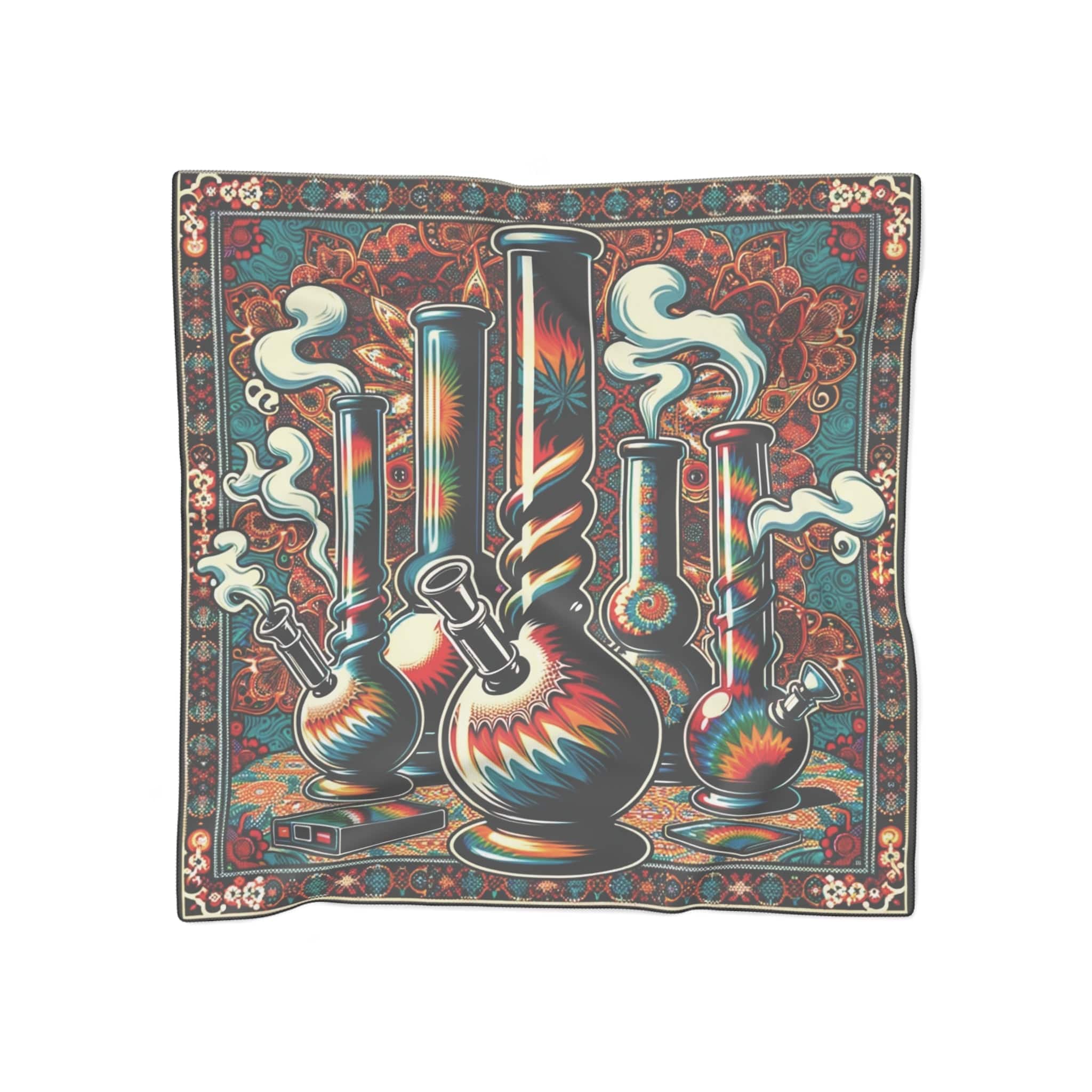 Boujie Bongs Scarf Poly chiffon 25" × 25" Accessories