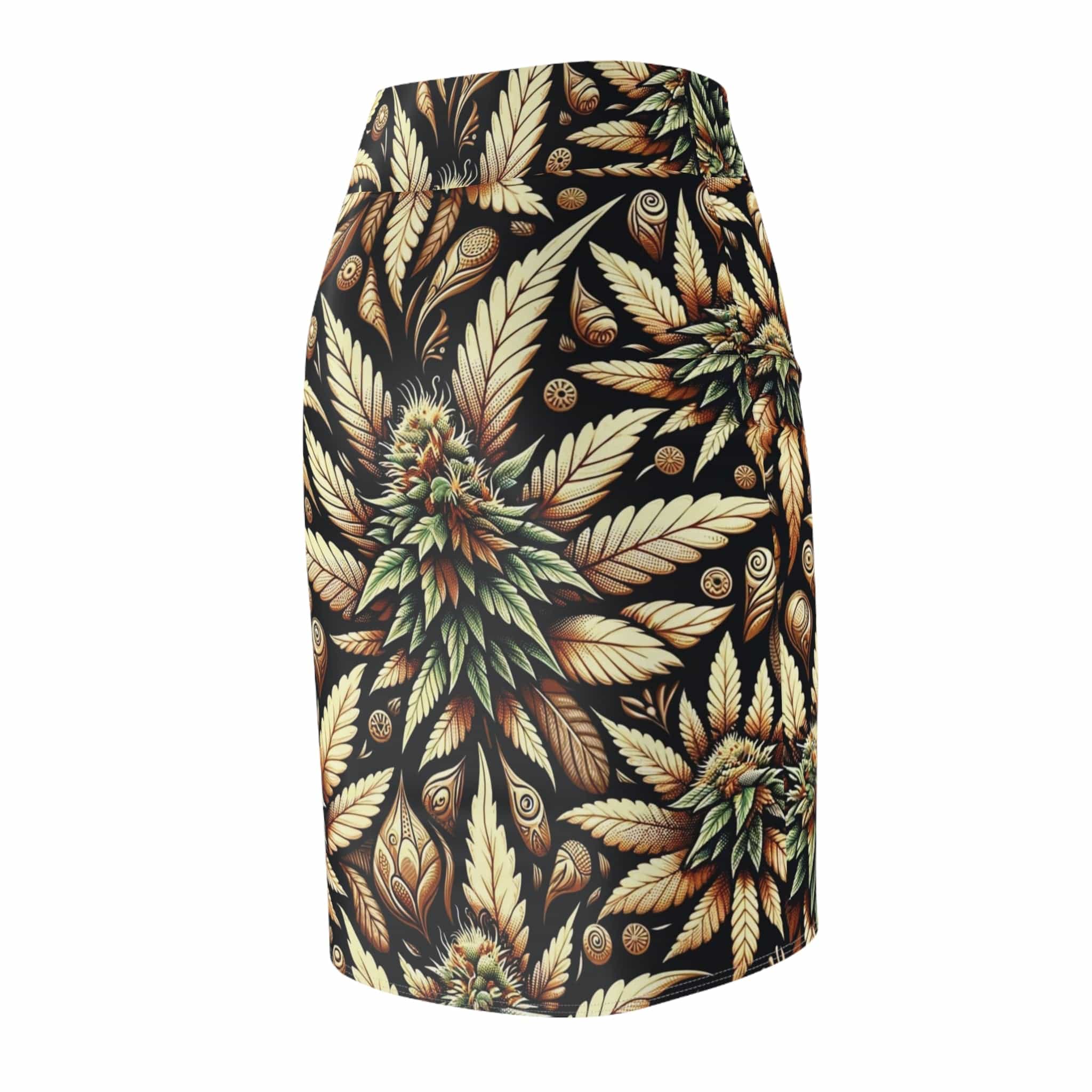 Batik Buds Pencil Skirt All Over Prints