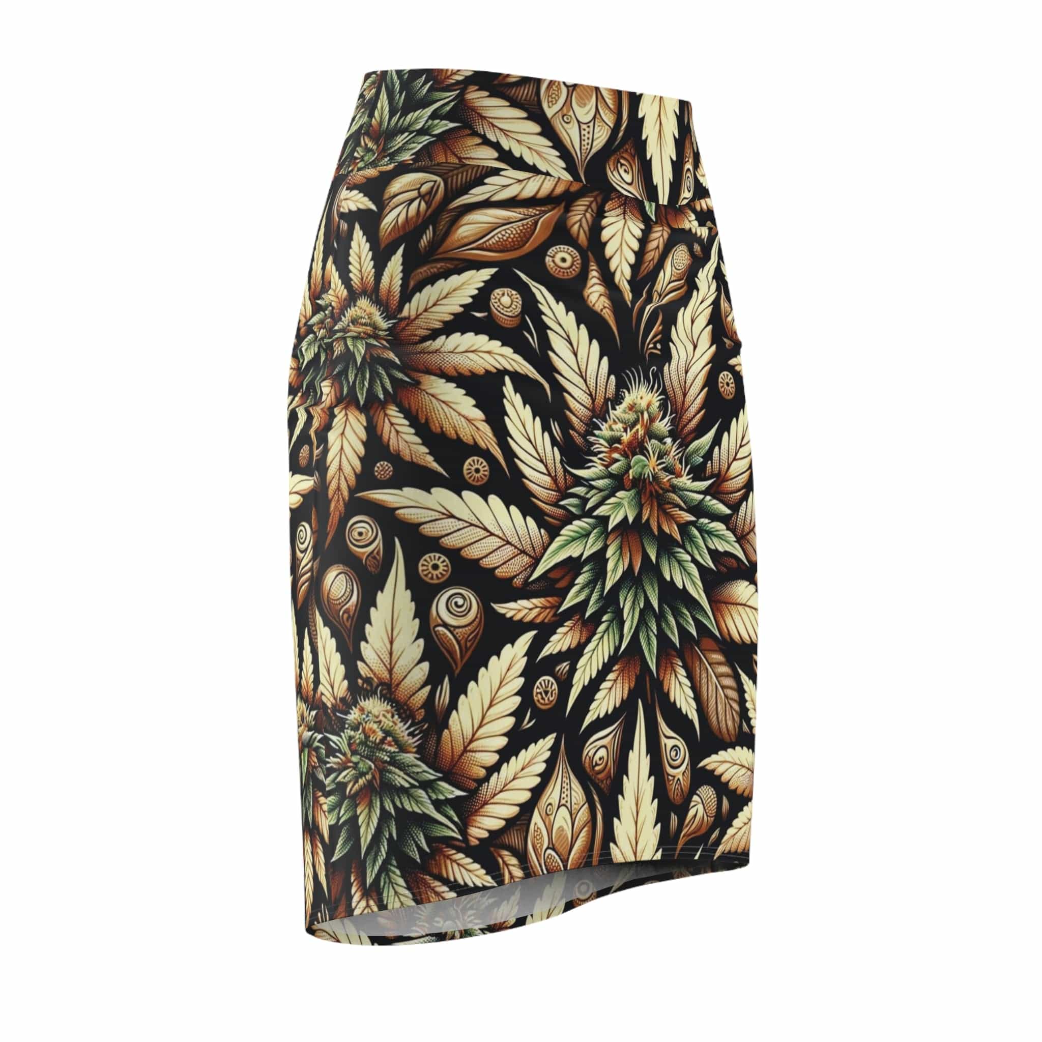 Batik Buds Pencil Skirt All Over Prints