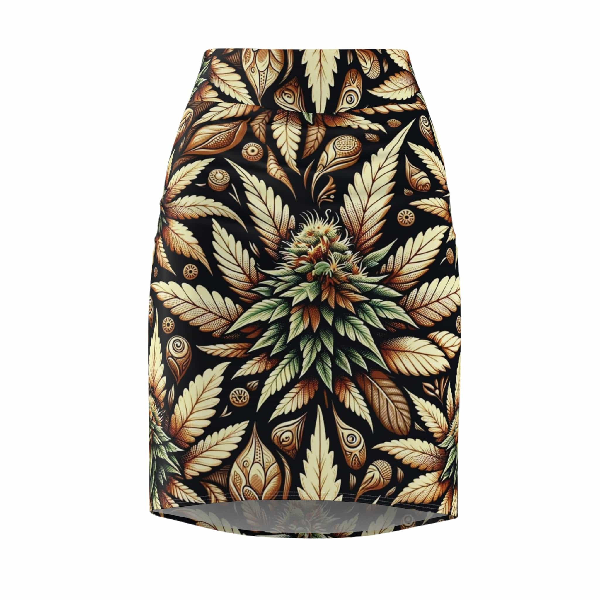 Batik Buds Pencil Skirt All Over Prints