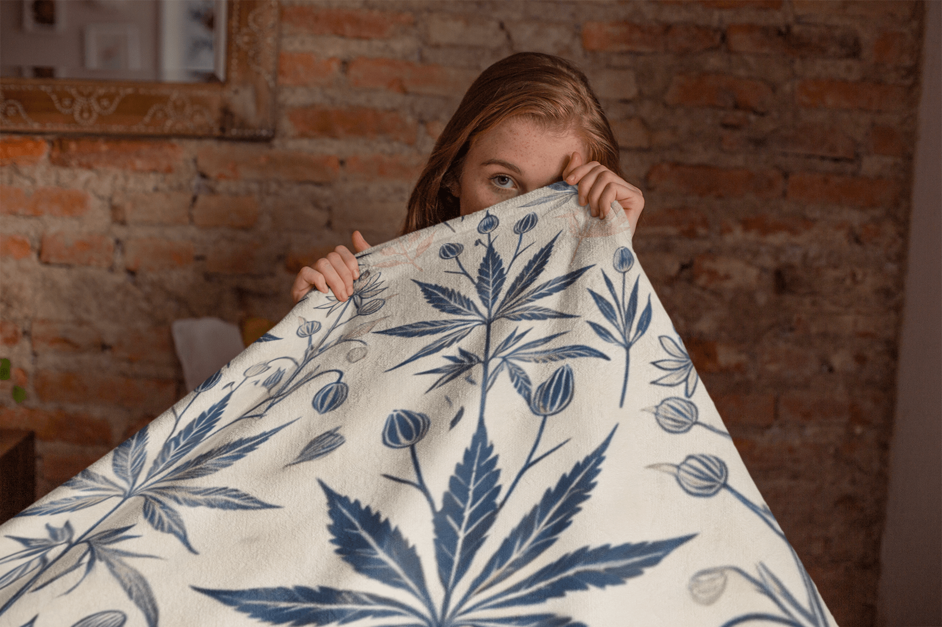 Woven Blanket - Soft Sativa Boho Her B Print Home Decor