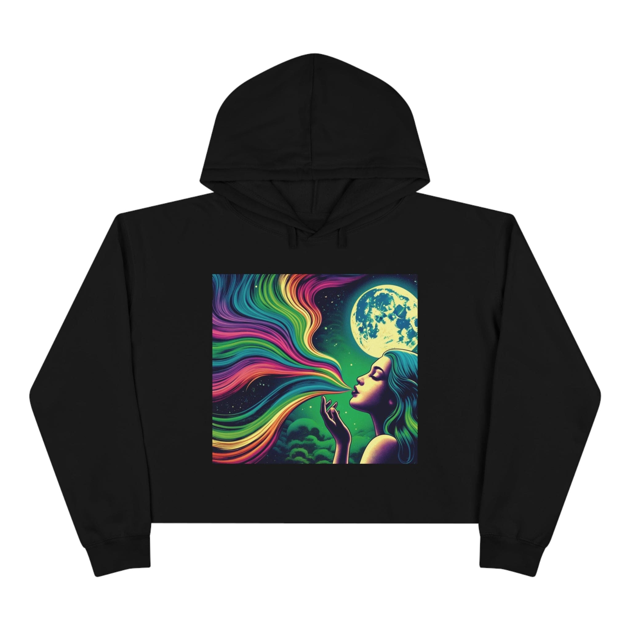 HIGH MOON Crop Hoodie Black Hoodie