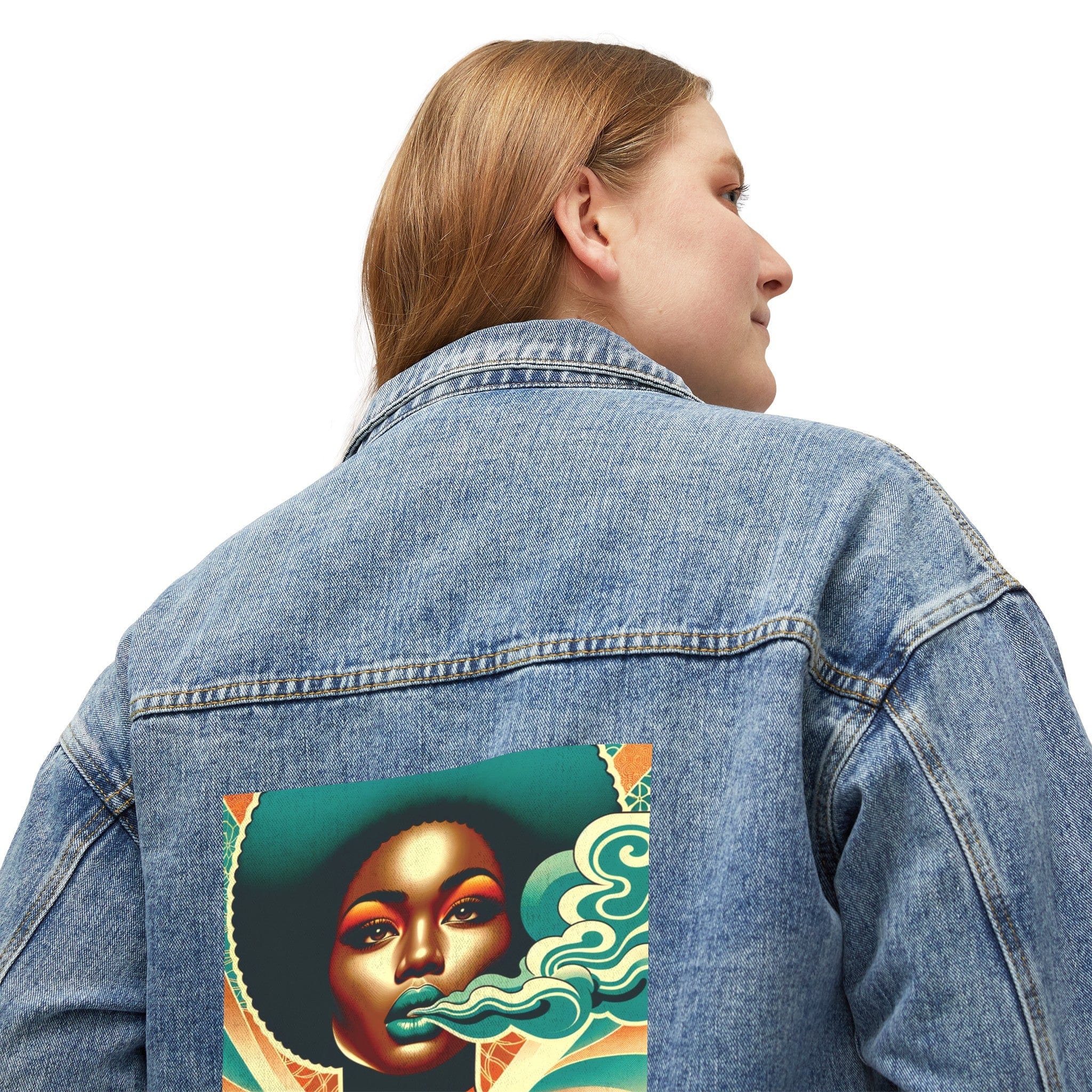 Afro Fire Denim Jacket Outerwear