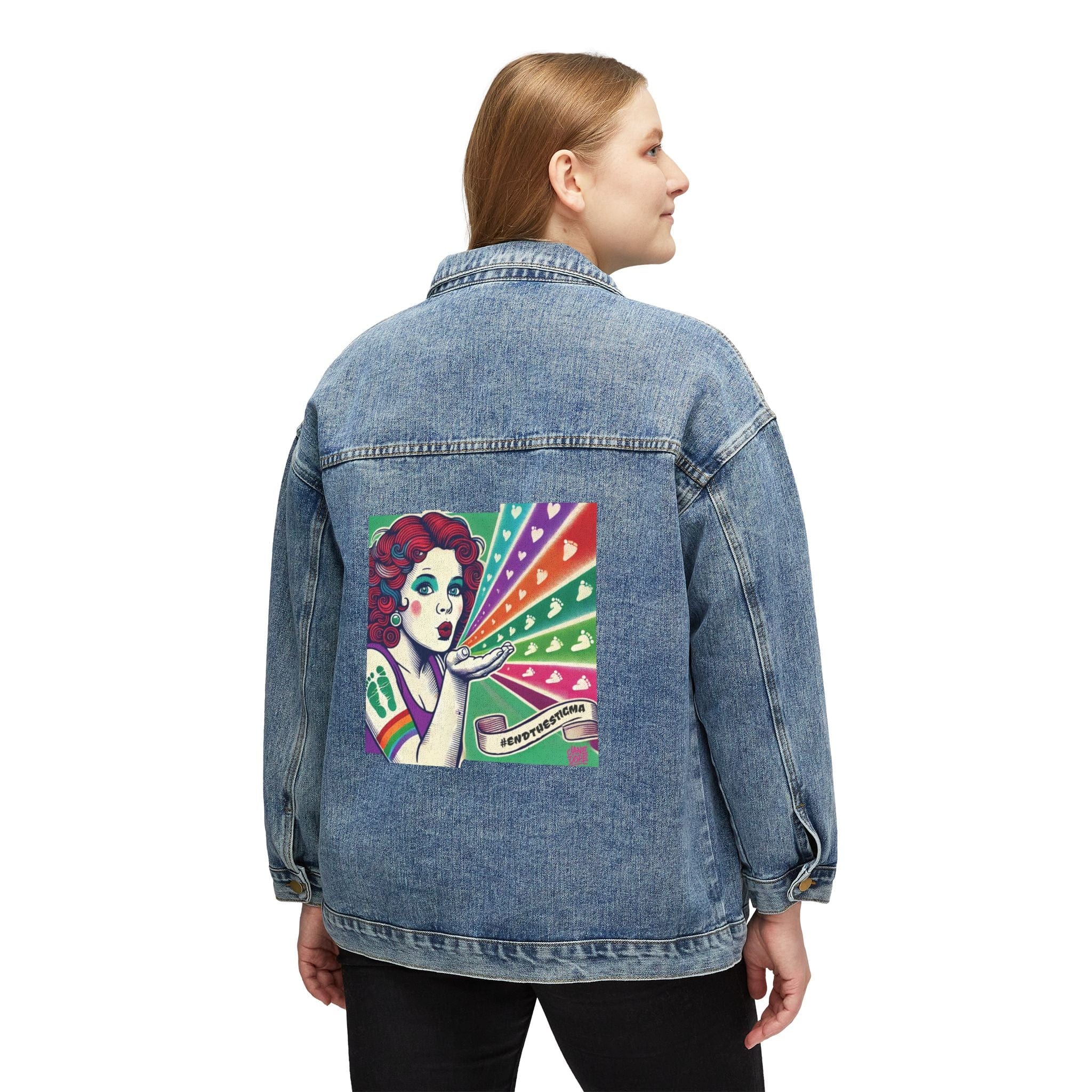 Canadian Stoner Girl Denim Jacket Outerwear