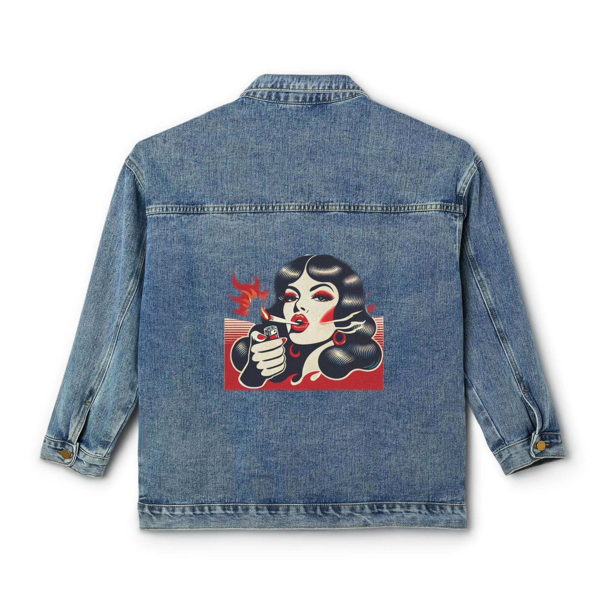 Burn Em Denim Jacket Medium Denim Wash Outerwear