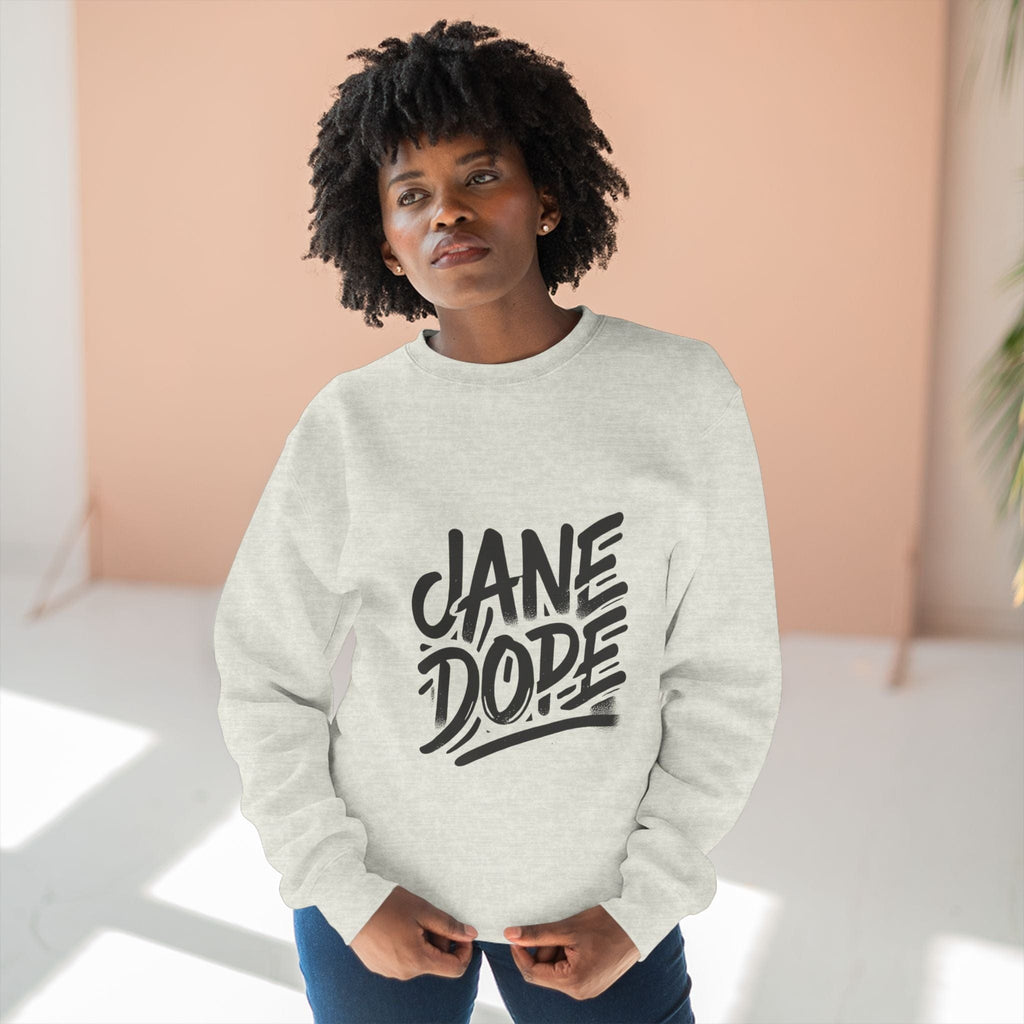 Jane Dope Unisex Crewneck Oatmeal Heather Sweatshirt