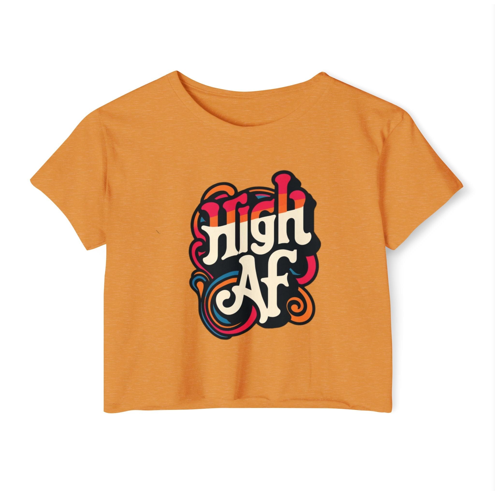 High AF Crop Top Antique Gold T-Shirt