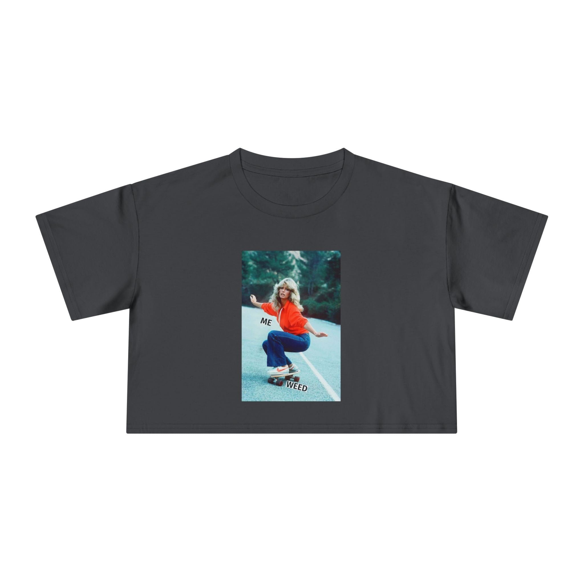 Farrah Fly Crop T Coal T-Shirt