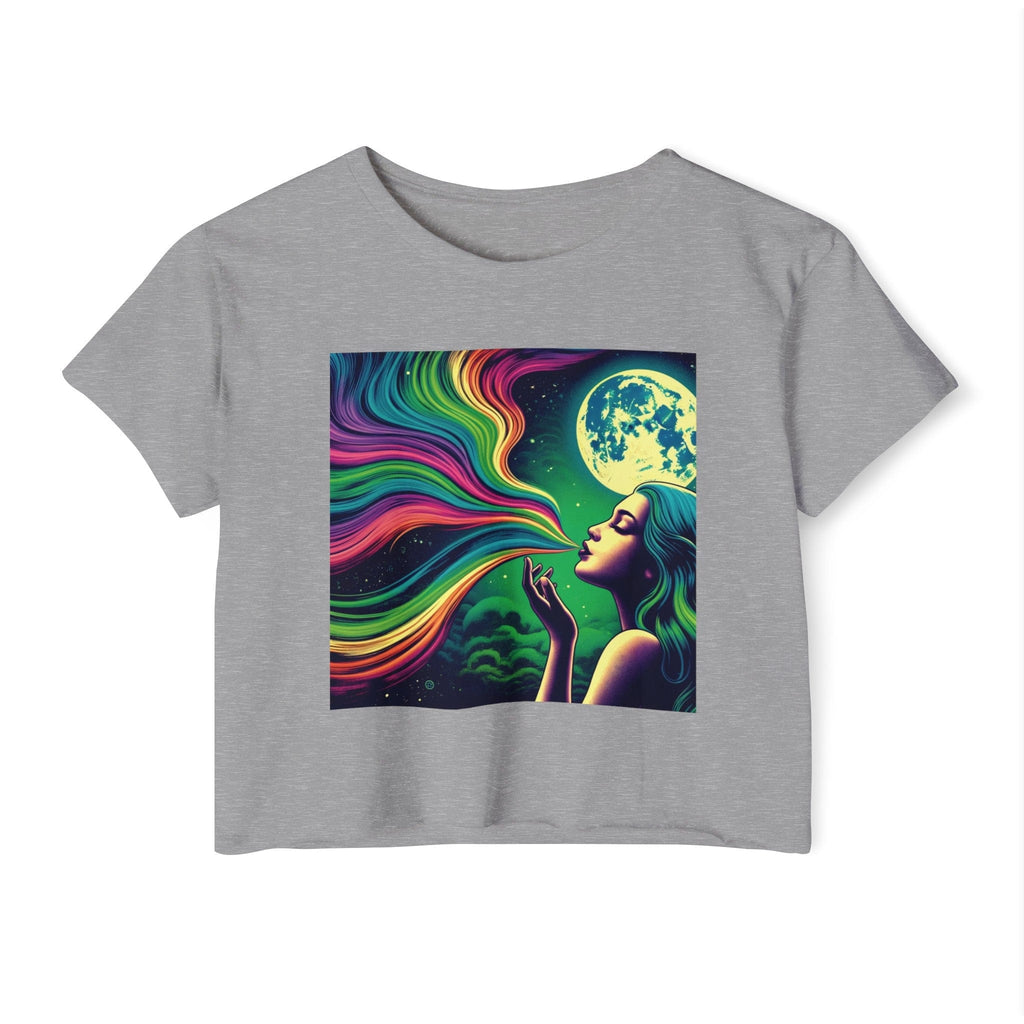 HIGH MOON Crop Top Heather Grey T-Shirt