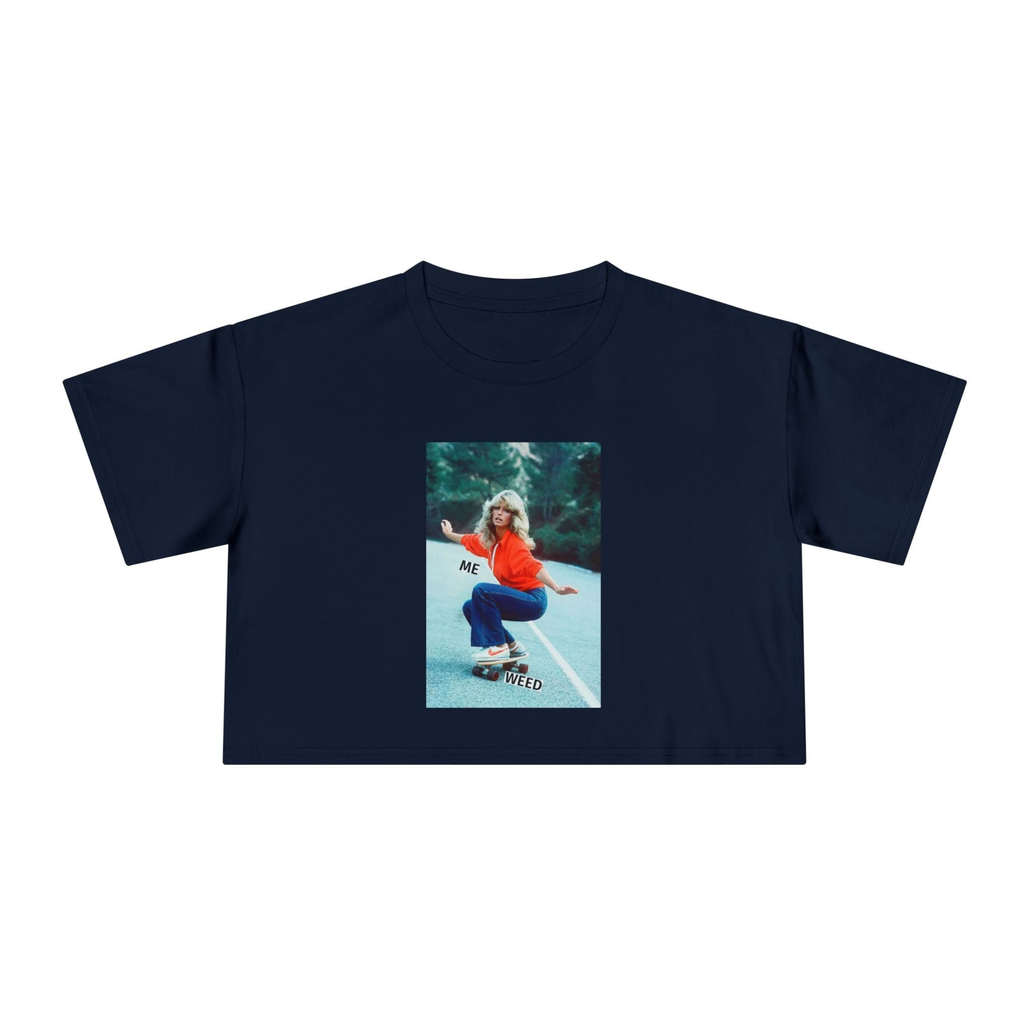 Farrah Fly Crop T Navy T-Shirt