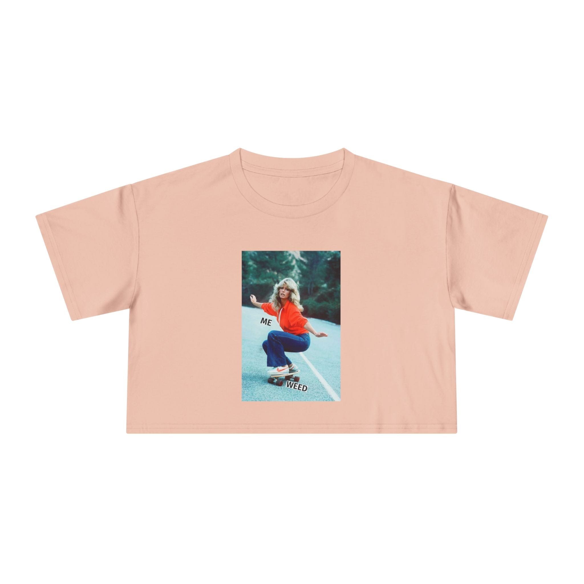 Farrah Fly Crop T Pale Pink T-Shirt