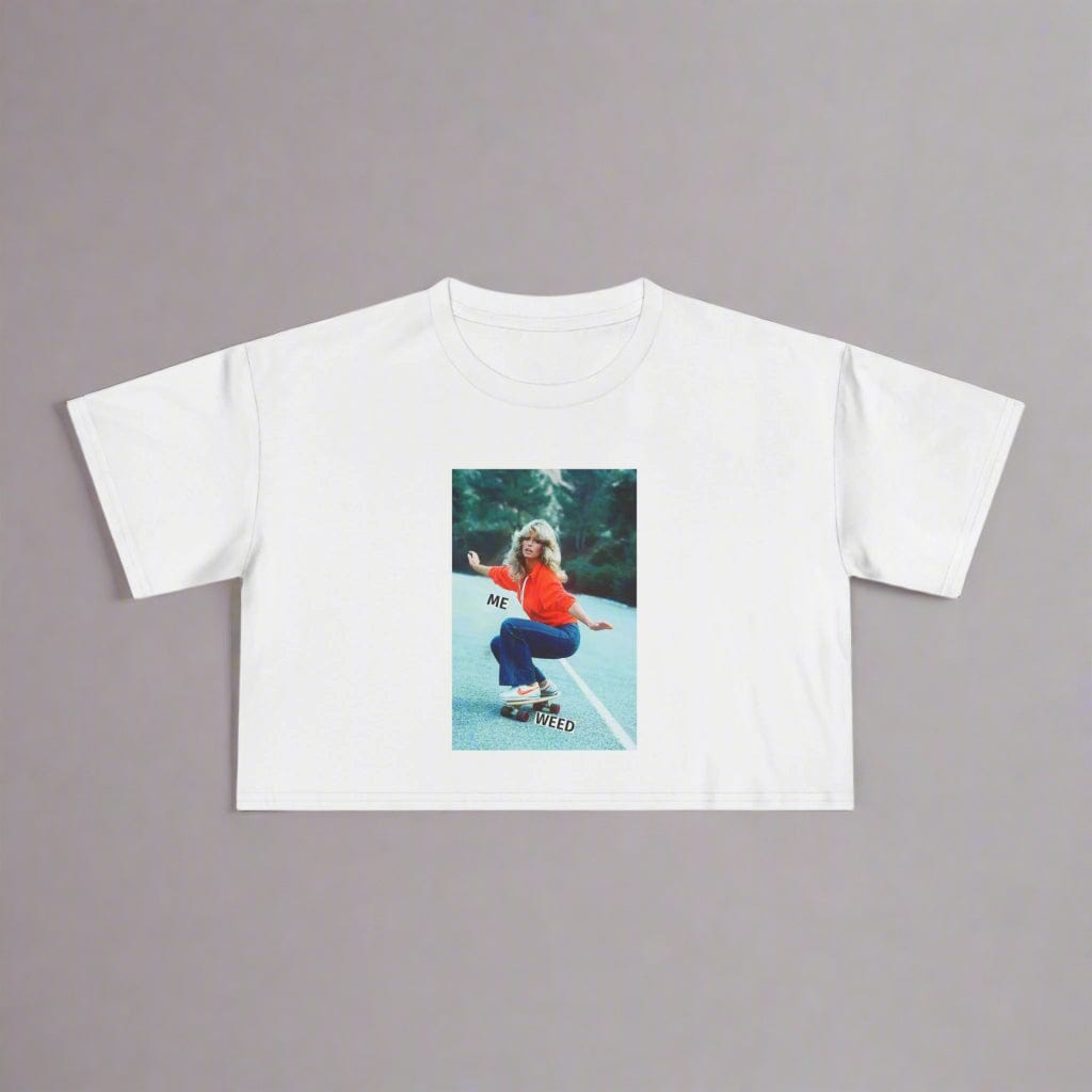 Farrah Fly Crop T White T-Shirt