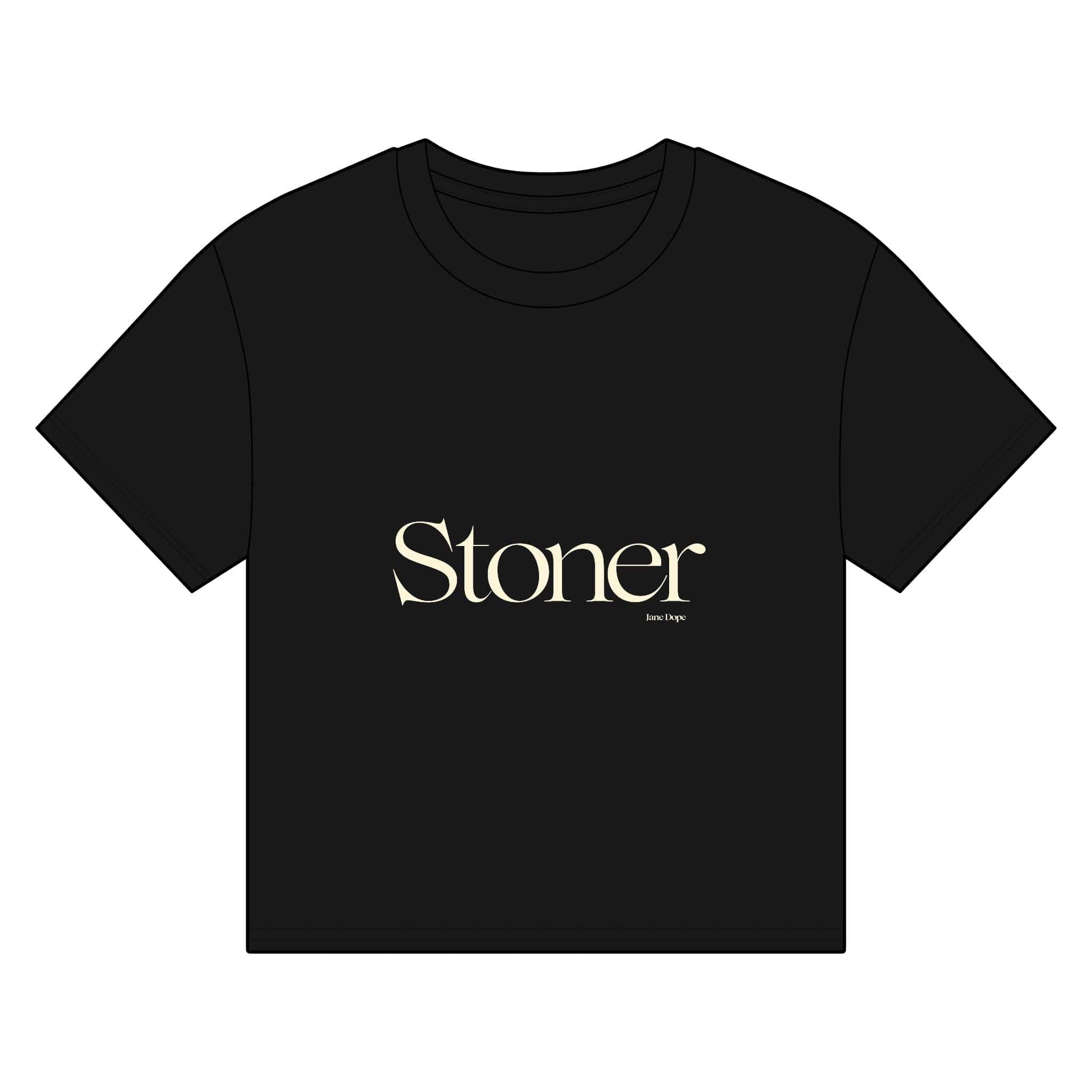 Stoner Organic Boxy T-shirt Black T-Shirt