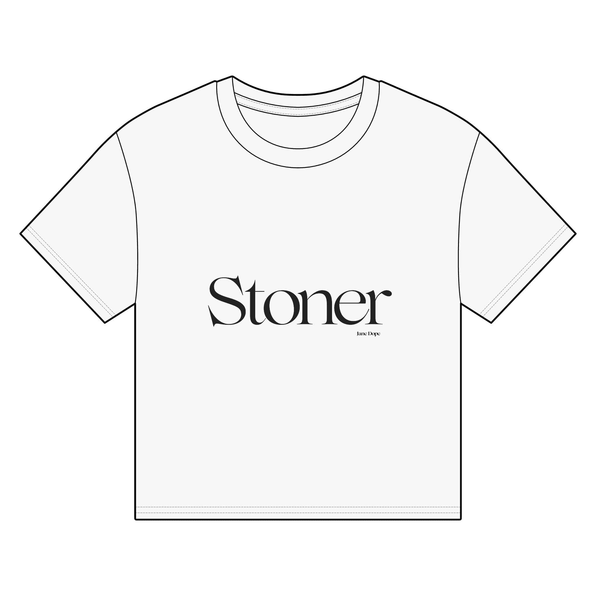 Stoner Organic Boxy T-shirt White T-Shirt