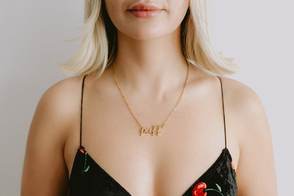 PUFF NECKLACE Gold Necklace