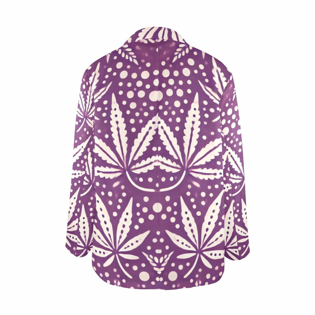 Purps Boss Blazer Women's All Over Print Blazer (H64)