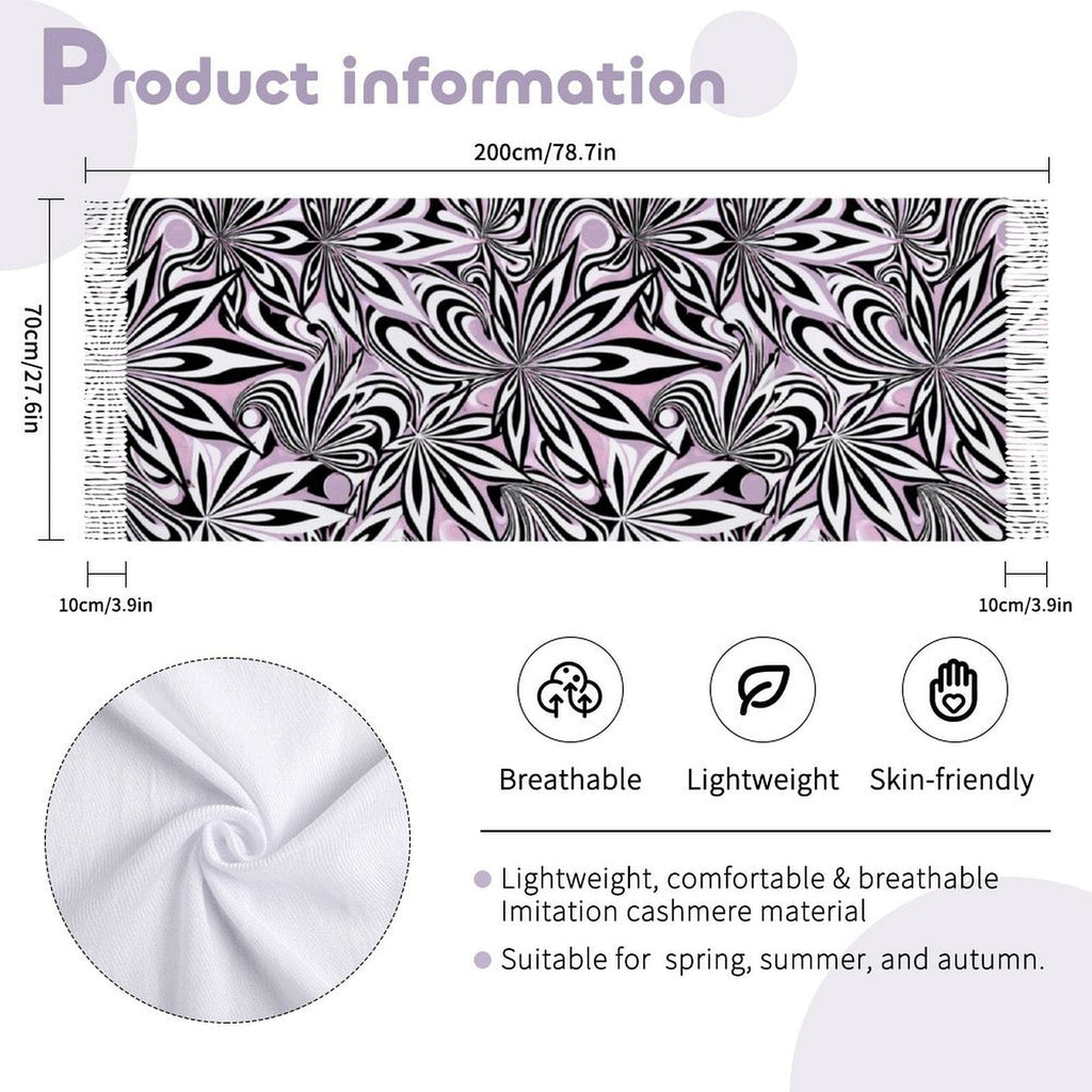 Cashmere-feel scarf, headscarf lifestyle shot