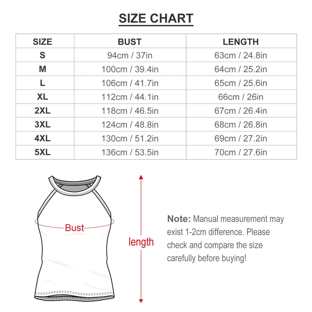 Graphic print racerback tank top, print detail close-up
