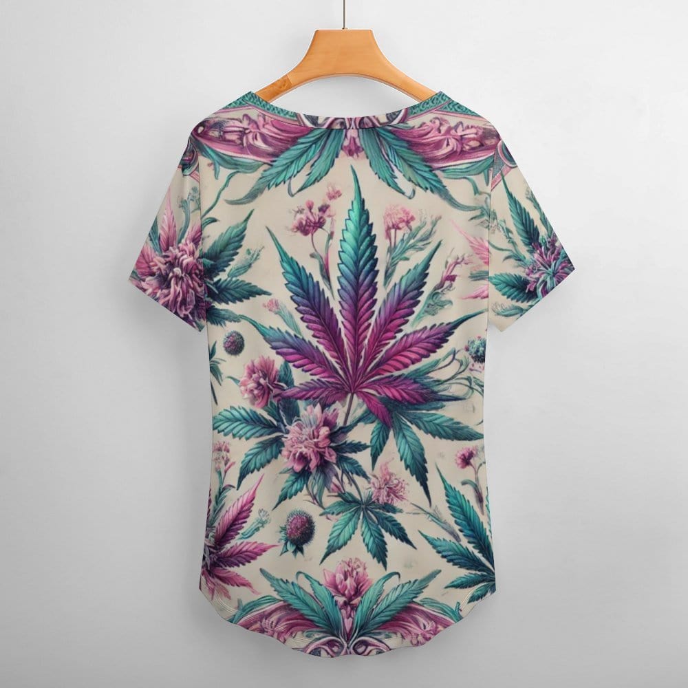Roller Queen graphic print v-neck t-shirt, flat lay back
