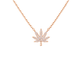 ROSE GOLD LEAF NECKLACE The Kush Girls