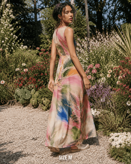 Sherbs Milk Silk Keyhole Dress - JANE DOPE