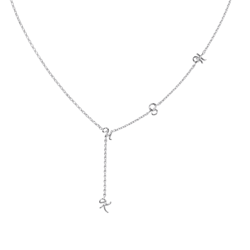 Silver kush pendant necklace, product shot on white background