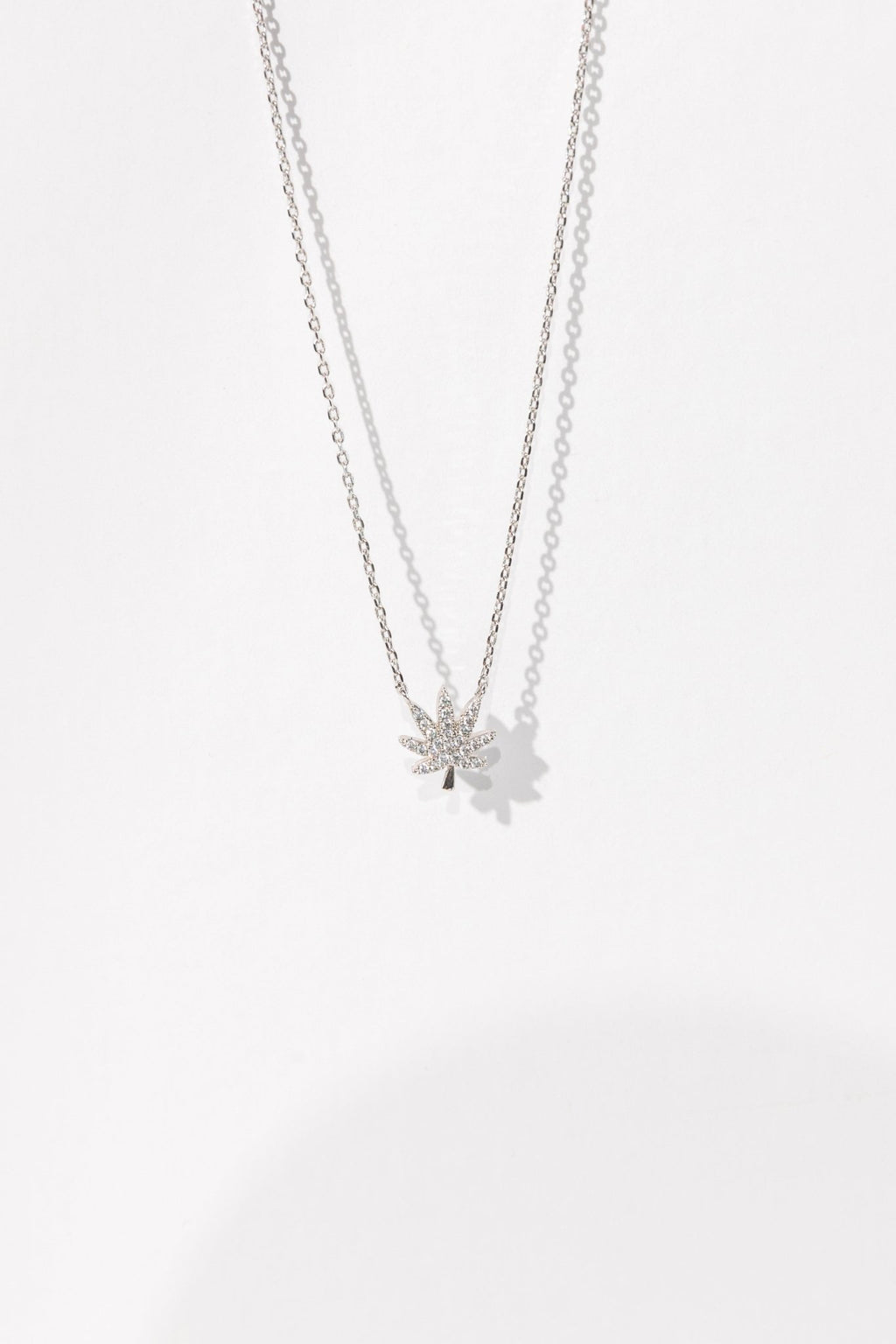 SILVER CANNABIS LEAF NECKLACE The Kush Girls