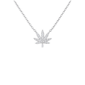 SILVER CANNABIS LEAF NECKLACE The Kush Girls