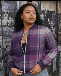 Smoked Tartan zip jacket - Purple Artsadd