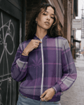 Smoked Tartan zip jacket - Purple Artsadd