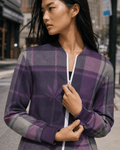 Smoked Tartan zip jacket - Purple Artsadd