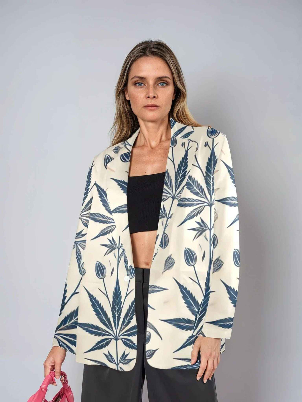 Soft Sativa Boss Blazer Women's All Over Print Blazer (H64)