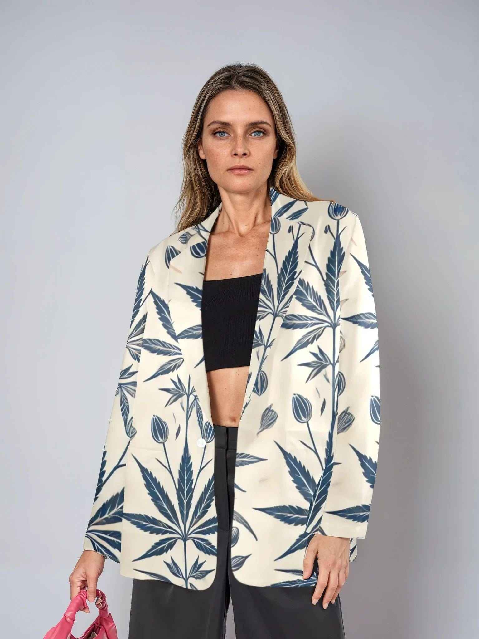 Soft Sativa Boss Blazer Women's All Over Print Blazer (H64)
