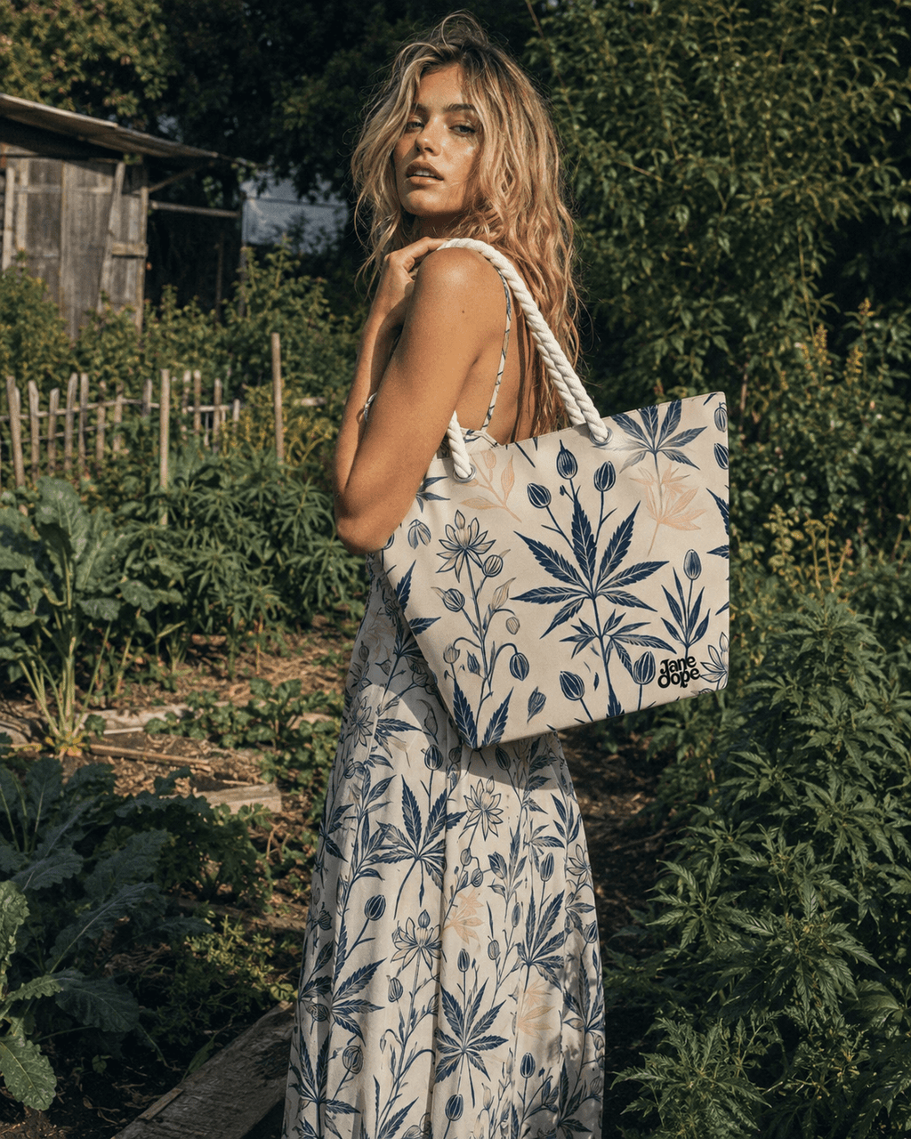 Soft Sativa Hemp rope tote bag Artsadd