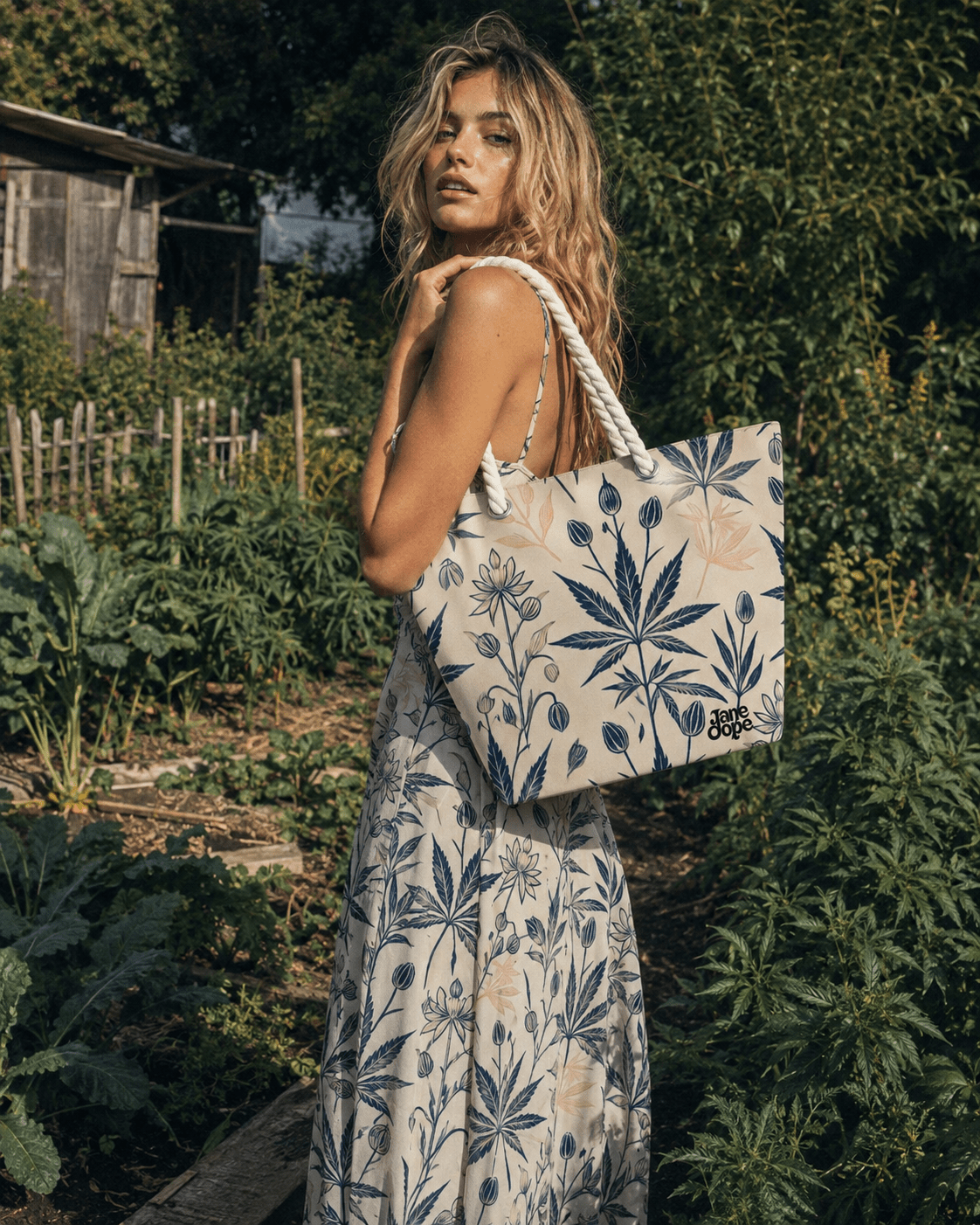 Soft Sativa Hemp rope tote bag Artsadd