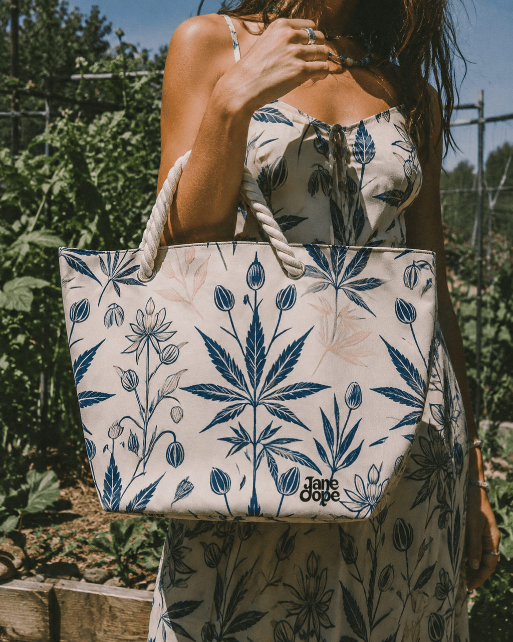Soft Sativa Hemp rope tote bag Artsadd