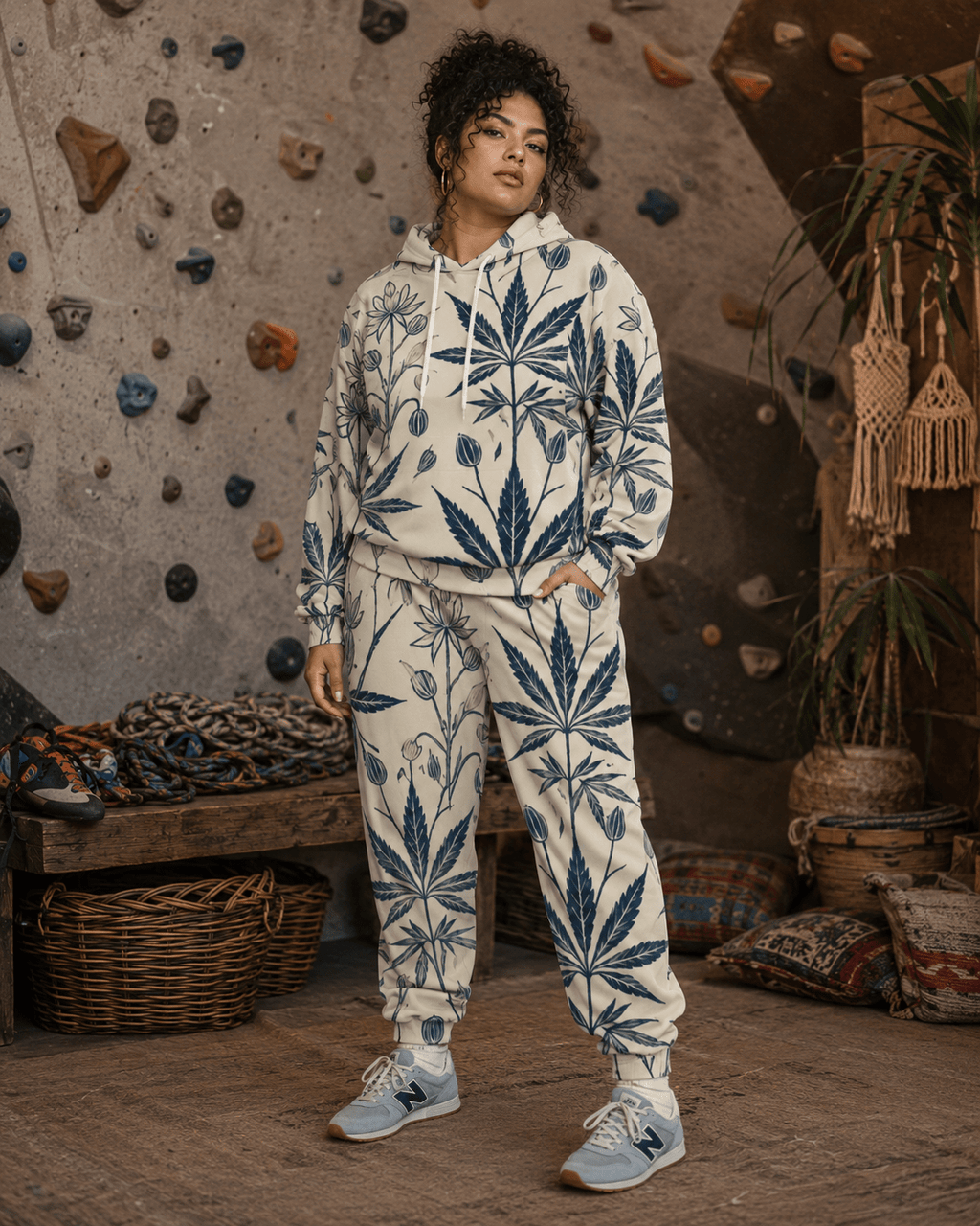 Soft Sativa Hoodie X Sweatpants Set Artsadd