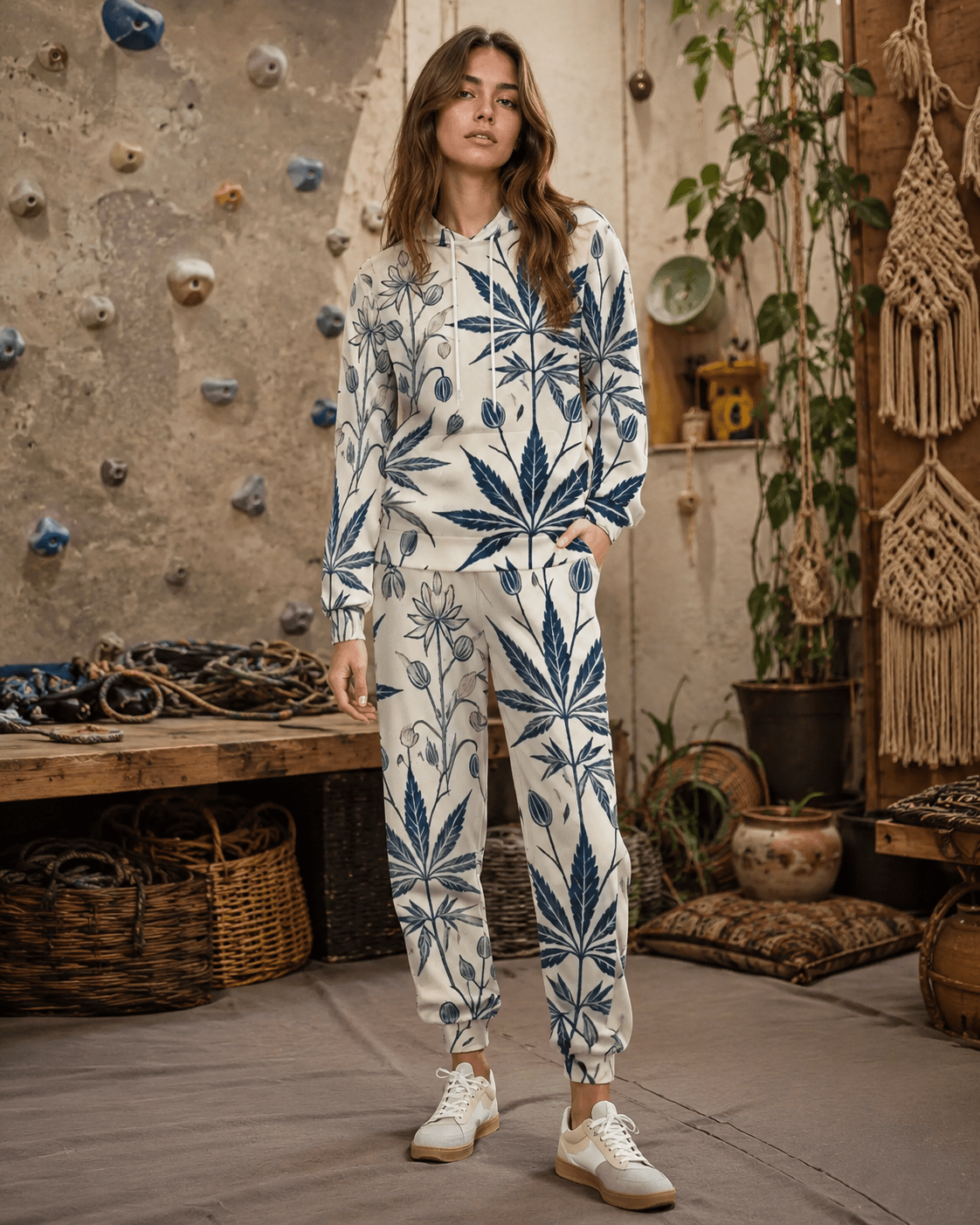 Soft Sativa Hoodie X Sweatpants Set Artsadd